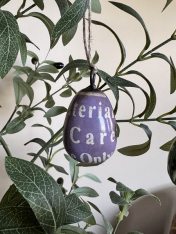 HANGING PURPLE EGG ORNAMENT *NEW* AVAIL JAN 2026